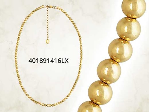 16" Round Bead Necklaces with Extender