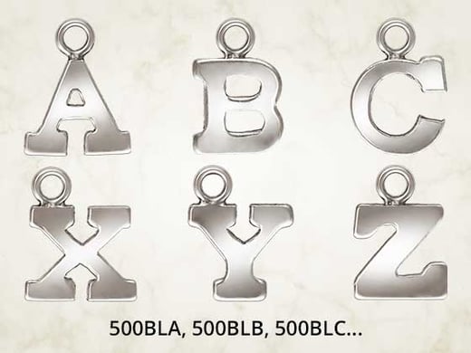 Block Letter Charms
